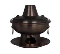 Pentole calde del rame della pentola, pentole mongole del rame puro | Pentole calde per più persone per riunioni di famiglia, ideali per cucinare a carbone e autentica esperienza culinaria