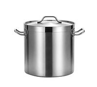 pentole capienti, Pentola for zuppa in acciaio inossidabile 304 addensato, con coperchio for mensa domestica commerciale(25 Litres)