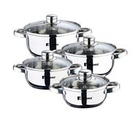 Pentole da 8 pezzi in acciaio inossidabile Vienna Bergner
