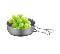 Pentole da Campeggio per Cucinare,Tegame Antiaderente con Manico Pieghevole | Pentola da Campeggio in Titanio e Padella per Esterno - per Cottura su Fuoco Escursionismo Caccia Cucina Domestica