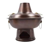 Pentole Da Cucina Pentola Calda In Rame In Pieno Vecchio Stile Riscaldamento A Carbone Adatto Per Cene In Famiglia In Campeggio Cucinare All'Aperto(32cm)