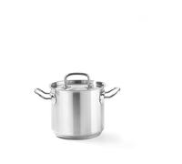 HENDI Pentola alta, con coperchio con fori per il rilascio del vapore, calderone, casseruola, tegame, adatta a tutte le fonti di calore, lavabile in lavastoviglie, 2.8L, ø160x(H)140mm, acciaio inox