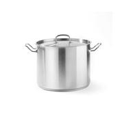HENDI Pentola alta, con coperchio con fori per il rilascio del vapore, calderone, casseruola, tegame, adatta a tutte le fonti di calore, lavabile in lavastoviglie, 13.5L, ø280x(H)220mm, acciaio inox