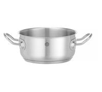 HENDI Pentola bassa, senza coperchio, calderone, casseruola, tegame, adatta a tutte le fonti di calore, lavabile in lavastoviglie, 1,4L, ø160x(H)75mm, acciaio inox