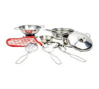 Pentole e padelle da cucina, utensili da cucina giocattolo in acciaio , da cucina giocattolo, per ragazze, picnic all'aperto, campeggio, feste, asilo, scuola materna, aula