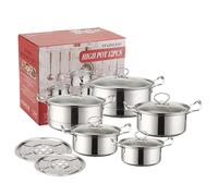 Pentole e padelle Set di non stili - Set di utensili da cucina | Set di pentole senza | Set di salsa antiaderente | Kit professionale da cucina per verdure al vapore, stufando il restau