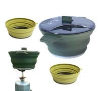 Pentole E Stufe Da Campeggio,Pentole Da Campeggio Portatile per Cucinare | Utensili Da Cucina In Silicone Resistente Al Calore per Viaggi Escursionismo Trekking