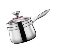 Pentole in acciaio inox 304 per bollire il latte e la preparazione di zuppe, pentole con coperchio in vetro per alimenti, padelle da cucina per ufficio e cucina