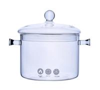 Pentole in vetro con coperchio for noodle istantanei, for pasta(Transparent)