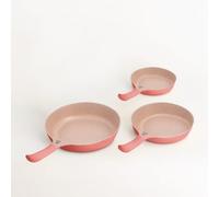Pentole PAN STUDIO 3 Pentole In Alluminio Fuso Con Rivestimento In Ceramica Terracotta E Rame