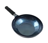 Pentole per friggere, wok cinesi in ferro martellato a mano, pentola a fondo piatto, senza rivestimento antiaderente, adatto a tutti i tipi di stufe (diametro 30 cm)