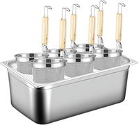 Pentole per la Pasta, cuocipasta, pentola per la Pasta a 2/4/6 Fori con Inserto scolapasta, pentola Quadrata in Acciaio Inox con Coperchio per Gnocchi di Verdure e Pasta.