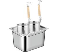 Pentole per la Pasta, cuocipasta, pentola per la Pasta a 2/4/6 Fori con Inserto scolapasta, pentola Quadrata in Acciaio Inox con Coperchio per Gnocchi di Verdure e Pasta.