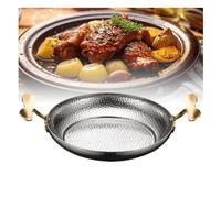 Pentole per paella e frutti di mare, pentola a doppia maniglia, pentola per zuppa a fondo piatto per casa, ristorante e campeggio