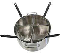 Pentole per Pasta da 20 Litri, cuocipasto e cuociverdure in Alluminio con Quattro cestelli filtranti in Acciaio Inossidabile, cuocipasto Commerciale per Gnocchi