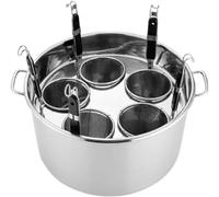 Pentole per Pasta in Acciaio Inox, cuocipasta a Vapore, Set di Inserti per cuocipasta con cestello scolapasta per Cucina Domestica, Ristorante, Commercio