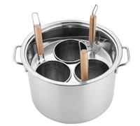 Pentole Per Zuppa - Pentola Per Brodo, Set Per Cuocipasta, Set Di Pentole Per Pasta In Acciaio Inox Con Coperchio E Scolapasta, Scolapasta Commerciale Per Cucinare I Noodles(3 Holes)