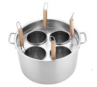 Pentole Per Zuppa - Pentola Per Brodo, Set Per Cuocipasta, Set Di Pentole Per Pasta In Acciaio Inox Con Coperchio E Scolapasta, Scolapasta Commerciale Per Cucinare I Noodles(4 Holes)