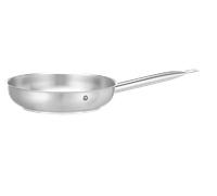 HENDI Padella da Friggere senza Coperchio, Rivestimento Antiaderente, Fondo Sandwich, Adatta per Gas, Elettrico, Ceramica, Induzione, Manico Lungo Isolante, Ø240x(H) 50mm, Inox e Alluminio
