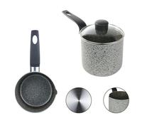 PENTOLINO BOLLILATTE CON RIVESTIMENTO ANTIADERENTE COPERCHIO IN VETRO 12 CM 0449