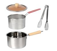 Pentolino Friggitrice con Cestello in Acciaio Inox 304,Mini Friggitrice ad Olio Multifunzione con Filtro Maglia Fine & Cestello & Coperchio,Pentola Frittura a Maglia Fine per Tempura (2.5L)