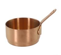 Pentolino in acciaio inox per mini casseruola, 100 ml, con manico lungo, per riscaldare latte, fusione, burro, salsa, caffè, alimenti per bambini (bronzo, M)