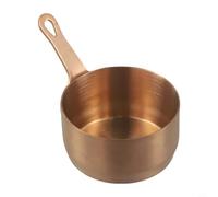 Pentolino in acciaio inox per mini casseruola, 100 ml, con manico lungo, per riscaldare latte, fusione, burro, salsa, caffè, alimenti per bambini (bronzo, L)