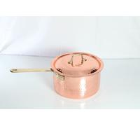 Pentolino in Rame stagnato da cucina manico ottone 500g per crema pasticcera