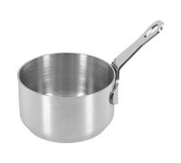 Pentolino per latte in acciaio , 60 ml/80 ml/100 ml, con foro per appenderlo, antiaderente, piccola casseruola per riscaldare latte, cucinare pasta di porridge (argento (60 ml)