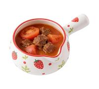 Pentolino per latte per fornello | Motivo fragola termoresistente,Piccola pentola da bollitura e scaldaburro | per mamma ragazze fidanzata preparazione stufato porridge zucchero sciroppo salsa