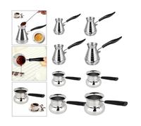 Pentolino Turco Caffettiera Turca Da 2 Pezzi In Acciaio Inossidabile, Caffettiera, Scaldavivande, Manico Lungo, Moka, Moka(2Pcs-650ml)