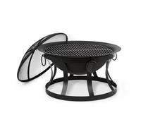 Pentos Braciere 2-in-1 Ø73cm Parascintille Ø60cm Griglia in Ghisa nero
