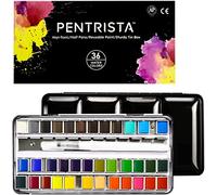 PENTRISTA Peinture Acquerelli Professionnelle pour Amateur Artiste 36 Couleurs Voyage Transportable Peinture à L'Aquarelle Fournitures Kit Acquerelli Peinture Complet Coffret Boite