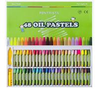 PENTRISTA Set di Pastelli ad Olio 48 Colori Vibranti Extra Fine Pastelli Olio - Qualità Artistica Morbidi Pastelli ad Olio per Pittura Artistica, Disegno, Miscelazione, Ombreggiatura