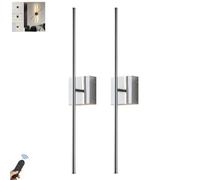 PENTWAN Lampada da parete a batteria con telecomando interno, LED Applique da Parete Batteria Interno, Lampada da Parete Senza Fili Ricaricabile USB, Rotazione 350°,3 Temperature di Colore(Argento)