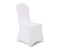 Peomeise 50 coprisedie in spandex elasticizzato per feste di nozze, pranzo, banchetti (bianco, 50)