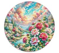 Peonia 1000 Teile Schwieriges Großes Stressabbau-Spielzeug Pianta Circular Puzzles Für Erwachsene Und Kinder Bildungswert Beste Geschenk 1000pcs (67.5x67.5cm)