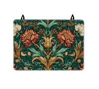Peonia, copertura superiore per fornello elettrico, stile vintage, motivo floreale, foglie autunnali, smeraldo, lavabile, piano piatto, protezione elettrica, decorazione per cucina, 71 x 50 cm