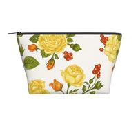 Peonia del fiore giallo, Borsa da toilette Borsa per trucco Borsa per cosmetici Borsa da toilette da viaggio portatile