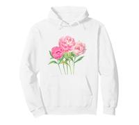 Peonia Fiore - Bouquet di Peonie Donne e Ragazze Felpa con Cappuccio