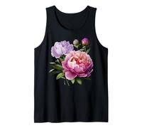 Peonia Fiori Acquerello Lavanda Viola Peonie Rosa Peonia Canotta