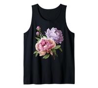 Peonia Fiori Acquerello Lavanda Viola Peonie Rosa Peonia Canotta