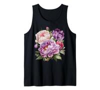 Peonia Fiori Acquerello Lavanda Viola Peonie Rosa Peonia Canotta