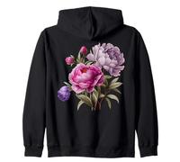 Peonia Fiori Acquerello Lavanda Viola Peonie Rosa Peonia Felpa con Cappuccio