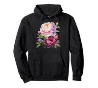 Peonia Fiori Acquerello Lavanda Viola Peonie Rosa Peonia Felpa con Cappuccio
