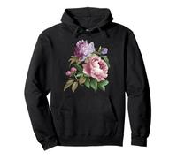 Peonia Fiori Acquerello Lavanda Viola Peonie Rosa Peonia Felpa con Cappuccio