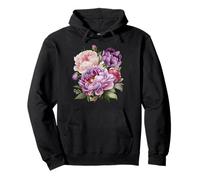 Peonia Fiori Acquerello Lavanda Viola Peonie Rosa Peonia Felpa con Cappuccio