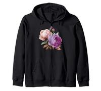 Peonia Fiori Acquerello Lavanda Viola Peonie Rosa Peonia Felpa con Cappuccio