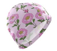 Peonia Floreale Anime Cartoon nuoto impermeabile per le signore Capelli Corti tappi impermeabili per le donne nuoto Protezione dei capelli e riduzione della resistenza gorro para piscina mujer
