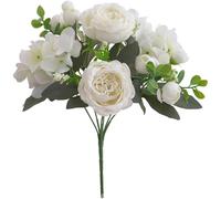 Peonie e Rose Artificiali 4 PEZZI Fiori di Seta per Matrimonio e Uso Tavolo Casa